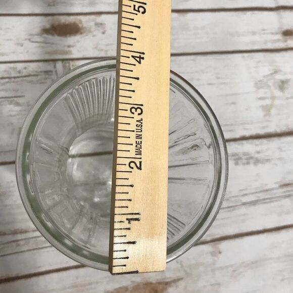 Vintage Hoosier Clear Glass Vase Lyre Ribbed 4086-B - Picture 5 of 11